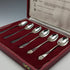 1959 British Vintage Sterling Silver Multi-Hallmark Teaspoon Set of 6 in Case